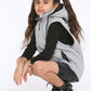 Raphael Unisex Kids Gilets Hooded Body Warmer Grey