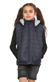 Raphael Unisex Kids Gilets Hooded Body Warmer Navy