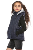 Raphael Unisex Kids Gilets Hooded Body Warmer Navy