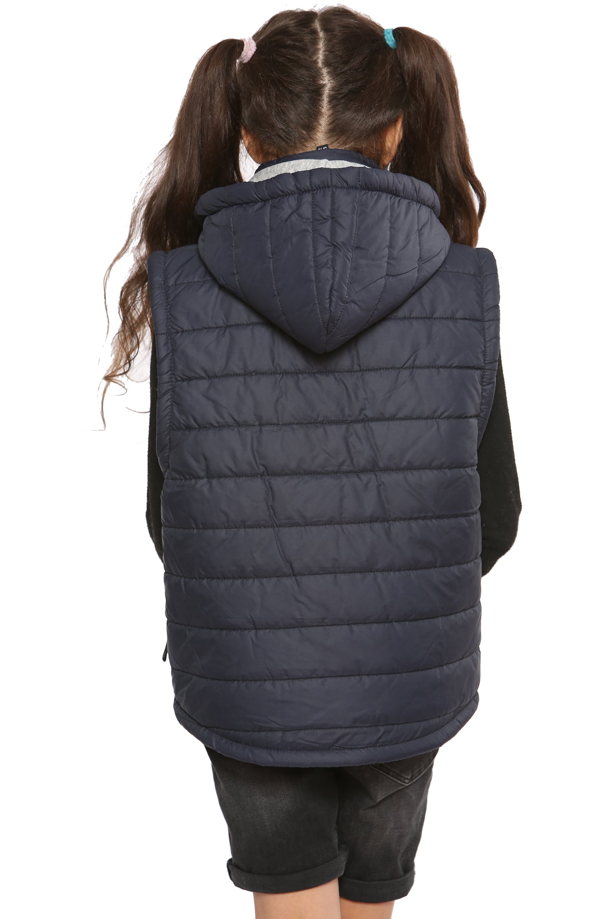 Raphael Unisex Kids Gilets Hooded Body Warmer Navy