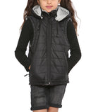 Raphael Unisex Kids Gilets Hooded Body Warmer Black