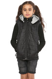 Raphael Unisex Kids Gilets Hooded Body Warmer Black