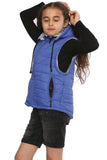Raphael Unisex Kids Gilets Hooded Bodywarmer Blue