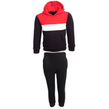 Alfie Toddlers Pull Over Tracksuit Set Charcoal Red