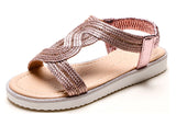 Izzy Girls Slingback Cross Over Sandals Pink