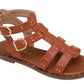Athena Girls  Studded Buckle Gladiator Sandals Camel