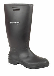 Men's Dunlop Rubber Black Wellington Wellies 380VP Gum Boots