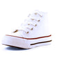 James Kids High Top Lace Faux Leather Trainers White School Shoes