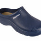 Sweet Walk Ladies Slip On Garden Clogs Sandals Navy Blue