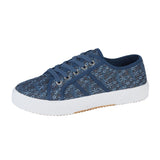 Palm Spring Ladies Canvas Trainers Navy Blue