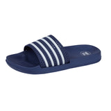 Keele Urban Jacks Mens Contrast Stripe Sports Flip Flops Sliders Slides Navy / Blue