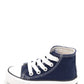 James Kids High Top Lace Canvas Trainers Navy Blue
