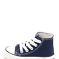 Zya Ladies High Top Canvas Lace Up Trainers Navy Blue