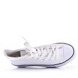 Zya Ladies High Top Canvas Lace Up Trainers White