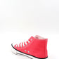 Zya Ladies High Top Canvas Lace Up Trainers Fuchsia