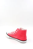 Zya Ladies High Top Canvas Lace Up Trainers Fuchsia