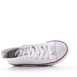 Zya Ladies High Top Canvas Lace Up Trainers White