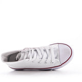 James Kids High Top Lace Up Canvas Trainers White