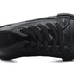 James Kids High Top Lace Faux Leather Trainers Black School Shoes