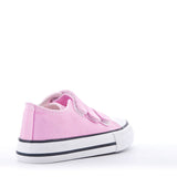 James Kids Triple Strap Canvas Trainers Pink