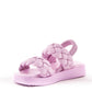 Harper Girls Kids Strappy Slingback Gladiator Sandals Purple